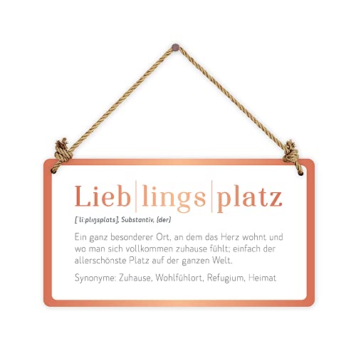 Grafik-Werkstatt Deko-Schild aus Pappe mit Kordel | Wand-Dekoration | Lieblingsplatz, weiß, lang Grafik-Werkstatt Deko-Schild aus Pappe mit Kordel | Wand-Dekoration | Lieblingsplatz, weiß, lang von Grafik-Werkstatt