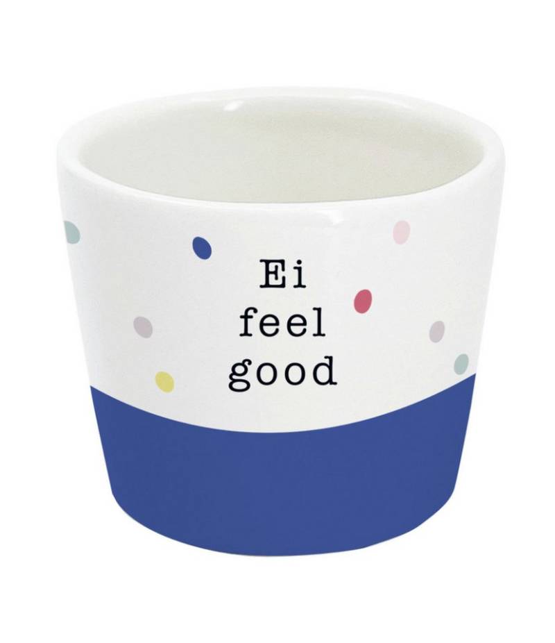 Grafik Werkstatt Eierbecher aus Porzellan, Ei feel good! ⌀ 5 cm, H 4 cm, (1-tlg), Porzellan von Grafik Werkstatt