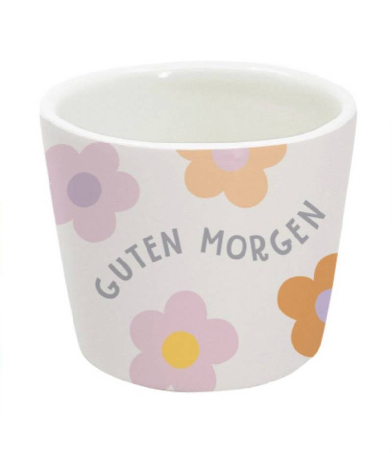 Grafik Werkstatt Eierbecher aus Porzellan, Guten Morgen ⌀ 5 cm, H 4 cm, (1-tlg), Porzellan von Grafik Werkstatt