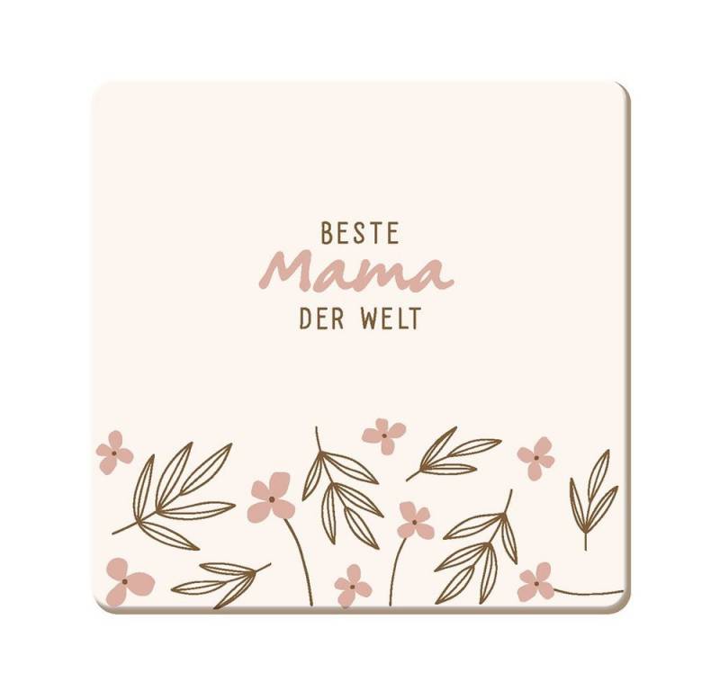 Grafik Werkstatt Getränkeuntersetzer Korkuntersetzer Untersetzer Beste Mama der Welt, Geschenk Muttertag, 1-tlg. von Grafik Werkstatt