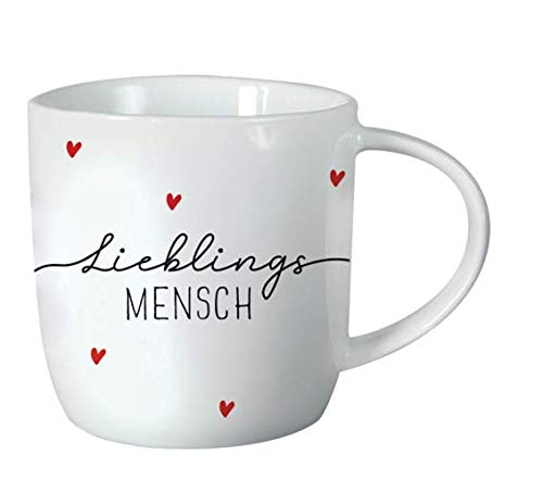 Grafik-Werkstatt Kaffee-Tasse fürs Büro | 300 ml | Porzellan Tasse zum verschenken | Lieblingsmensch, 1 Stück (1er Pack) von Grafik-Werkstatt