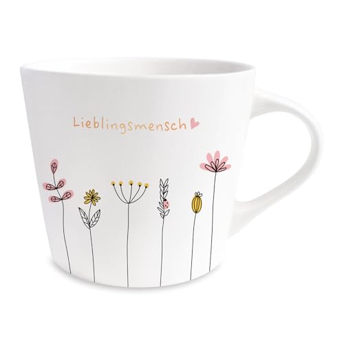 Grafik-Werkstatt Kaffee-Tasse mit 100% Echtgold | Porzellan Tasse | 420 ml | Lieblingsmensch von Grafik-Werkstatt