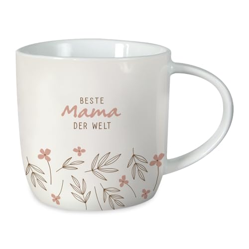 Grafik-Werkstatt Kaffeetasse mit Spruch 300 ml Porzellan Tasse Beste Mama der Welt von Grafik-Werkstatt