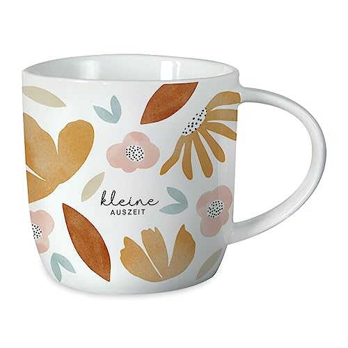 Grafik-Werkstatt Kaffeetasse mit Spruch 300 ml Porzellan Tasse Kleine Auszeit, Vielseitig von Grafik-Werkstatt