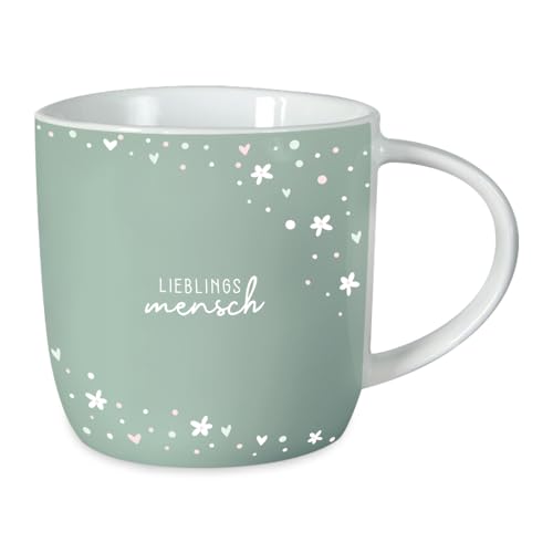 Grafik-Werkstatt Kaffeetasse mit Spruch 300 ml Porzellan Tasse Lieblingsmensch von Grafik-Werkstatt