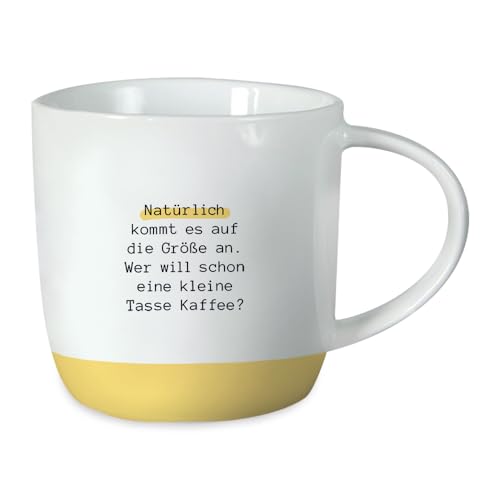 Grafik-Werkstatt Kaffeetasse mit Spruch 300 ml Porzellan Tasse Natürlich von Grafik-Werkstatt