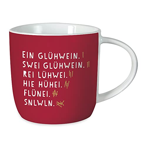 Grafik-Werkstatt Kaffeetasse mit Spruch 300 ml | Porzellan-Tasse Weihnachten | Glüchwein, 61752 von Grafik-Werkstatt