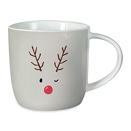 Grafik-Werkstatt Kaffeetasse mit Spruch 300 ml | Porzellan-Tasse Weihnachten | Rentier, 61753 von Grafik-Werkstatt