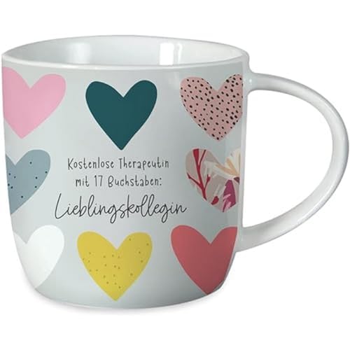 Grafik-Werkstatt Kaffeetasse mit Spruch 300 ml | Porzellan-Tasse lustig | Lieblingskollegin, 61649, Grau von Grafik-Werkstatt