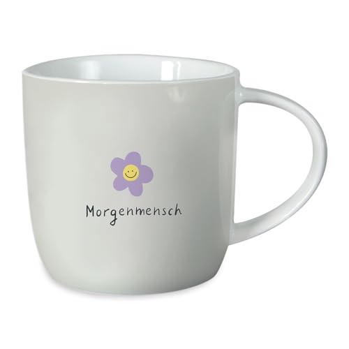 Grafik-Werkstatt Kaffeetasse mit Spruch 300 ml | Porzellan-Tasse lustig | Morgenmensch von Grafik-Werkstatt