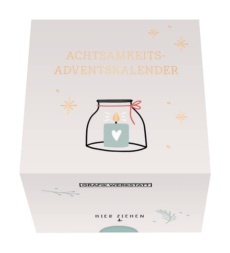 Grafik-Werkstatt Message in a Box Geschenkidee 30 Kärtchen zum abreissen Achtsamkeitsadventskalender, 64112, grau von Grafik-Werkstatt