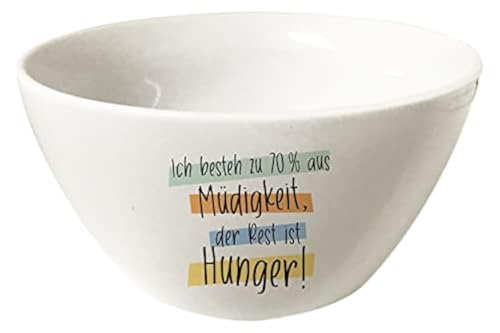 Grafik-Werkstatt Müsli-Schale | Porzellan Schüssel | Hunger, Weiß von Grafik-Werkstatt