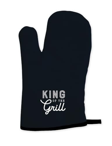 Grafik-Werkstatt | Ofen-Handschuh | King of The Grill, Schwarz von Grafik-Werkstatt