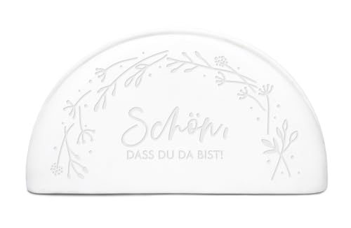 Grafik Werkstatt Serviettenhalter | Schön, dass du da bist, Weiß von Grafik-Werkstatt