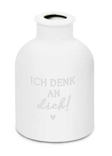 Grafik Werkstatt | Vase Ich Denk an Dich, Weiß, klein von Grafik-Werkstatt