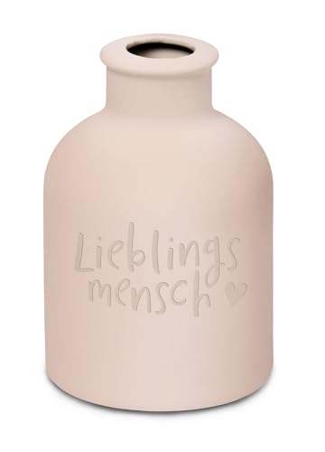 Grafik Werkstatt | Vase Lieblingsmensch, Rosa von Grafik-Werkstatt