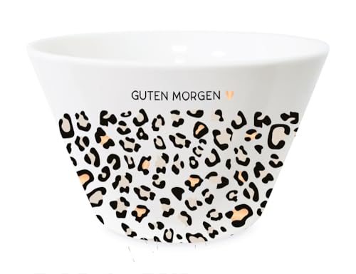 Grafik-Werkstatt Werkstatt Müsli-Schale mit Echtgold Porzellan Schüssel Guten Morgen, Weiß von Grafik-Werkstatt