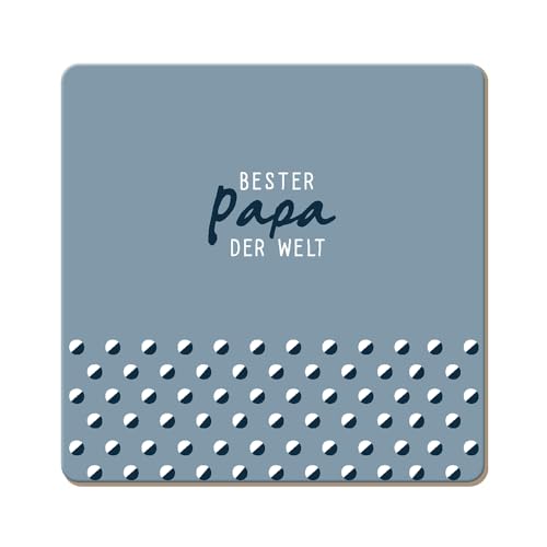 Grafik Werkstatt lustiger Untersetzer aus Kork | Bester Papa der Welt, Bunt von Grafik-Werkstatt