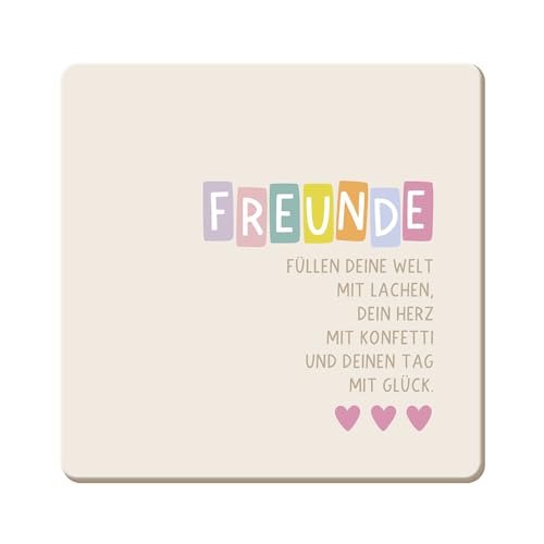 Grafik Werkstatt lustiger Untersetzer aus Kork | Freunde, Bunt von Grafik-Werkstatt
