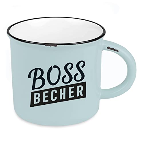 Kaffeetasse vintage| Keramik Becher zum verschenken | 400 ml | Boss Becher von Grafik-Werkstatt