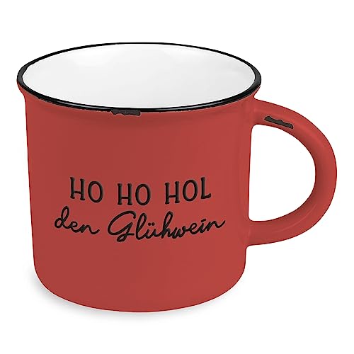 Kaffeetasse vintage| Keramik Becher zum verschenken | 400 ml |Weihnachten | Ho Ho Hol von Grafik-Werkstatt