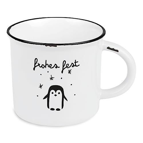 Kaffeetasse vintage| Keramik Becher zum verschenken | 400 ml |Weihnachten | frohes fest von Grafik-Werkstatt