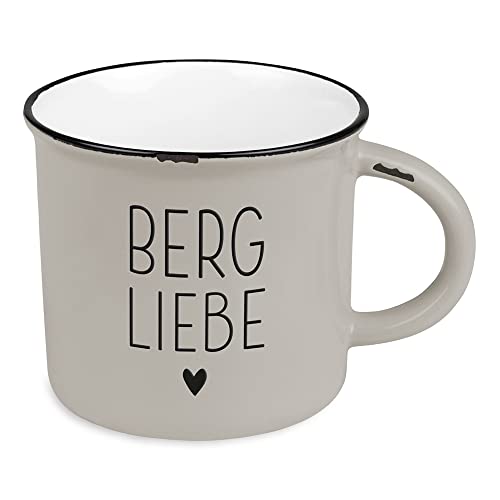 Kaffeetasse vintage| Keramik Becher zum verschenken | Bergglück | Bergliebe von Grafik-Werkstatt