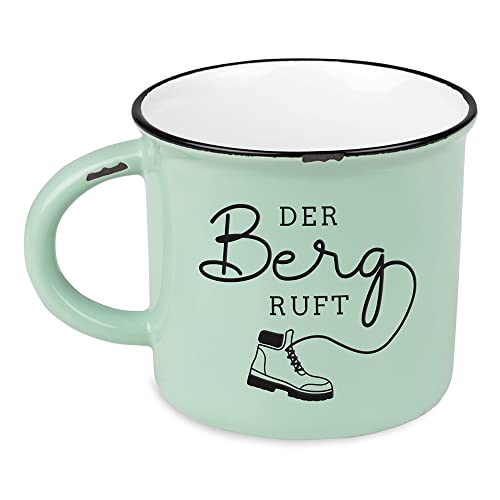 Kaffeetasse vintage| Keramik Becher zum verschenken | 400 ml | alpin | Der Berg ruft, Grün Kaffeetasse vintage| Keramik Becher zum verschenken | 400 ml | alpin | Der Berg ruft, Grün von Grafik-Werkstatt