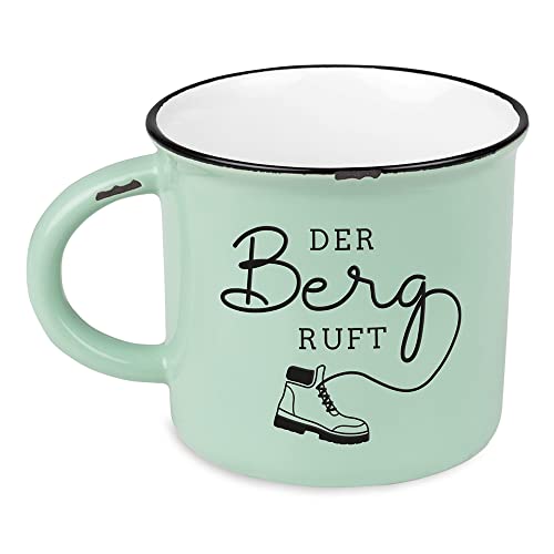 Kaffeetasse vintage| Keramik Becher zum verschenken | alpin | 400 ml | Der Berg ruft von Grafik-Werkstatt