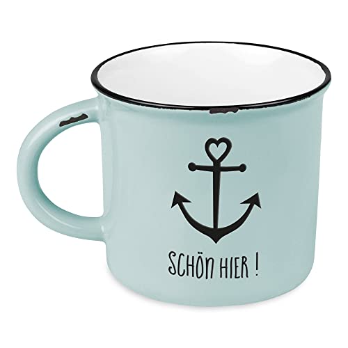Kaffeetasse vintage| Keramik Becher zum verschenken | maritim | Schön hier !, Blau Kaffeetasse vintage| Keramik Becher zum verschenken | maritim | Schön hier !, Blau von Grafik-Werkstatt