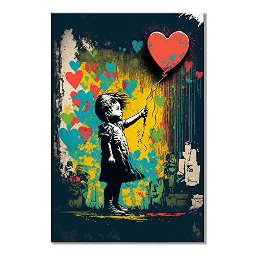 Graffiti Street Art Poster/Leinwandbild XXL für Wohnzimmer oder Schlafzimmer im Stil von Banksy von Grafikkult