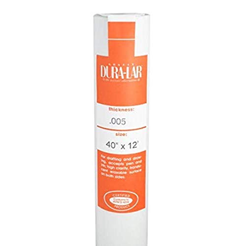 Grafix 005" Matte Dura-Lar 40" x 12' Roll, 12 Feet Grafix 005" Matte Dura-Lar 40" x 12' Roll, 12 Feet von Grafix