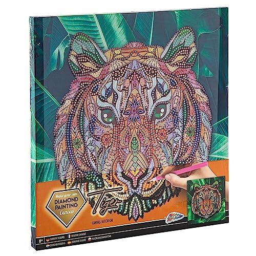 Grafix Diamond Painting auf Leinwand Tiger 30x30 cm von Grafix