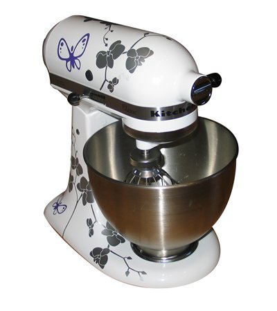 Grafix Zubehör Dekor Tattoo Aufkleber Kitchenaid Küchenmaschine - Kitchenaid 3-Set Silber von Grafix