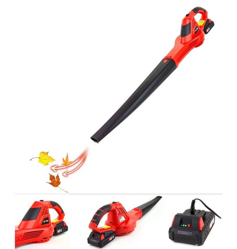 Grafner Akku-Laubbläser Laubbläser Laubgebläse mit Akku 20V Ladegerät Bläser, Akku, Blas-Luftstrom max. 200 km/h von Grafner