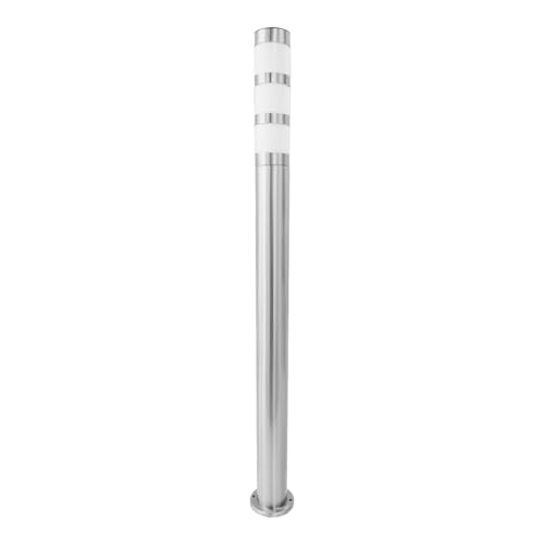 Grafner Design Edelstahl Wegeleuchte mit E27 Fassung, Höhe: 110 cm, IP44, Wegleuchte Weglampe Gartenlampe Gartenleuchte Standlampe Außenstandleuchte Pollerleuchte von Grafner