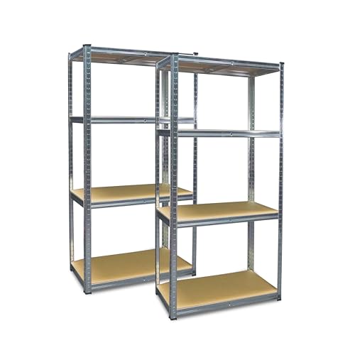 Grafner Doppel Schwerlastregal 2er Set mit 8 Böden aus MDF, maximale Belastung 1400 kg, abgerundete Ecken, 160x160x40 cm, Doppelpack Steckregal, Lagerregal Kellerregal Grafner Doppel Schwerlastregal 2er Set mit 8 Böden aus MDF, maximale Belastung 1400 kg, abgerundete Ecken, 160x160x40 cm, Doppelpack Steckregal, Lagerregal Kellerregal von Grafner
