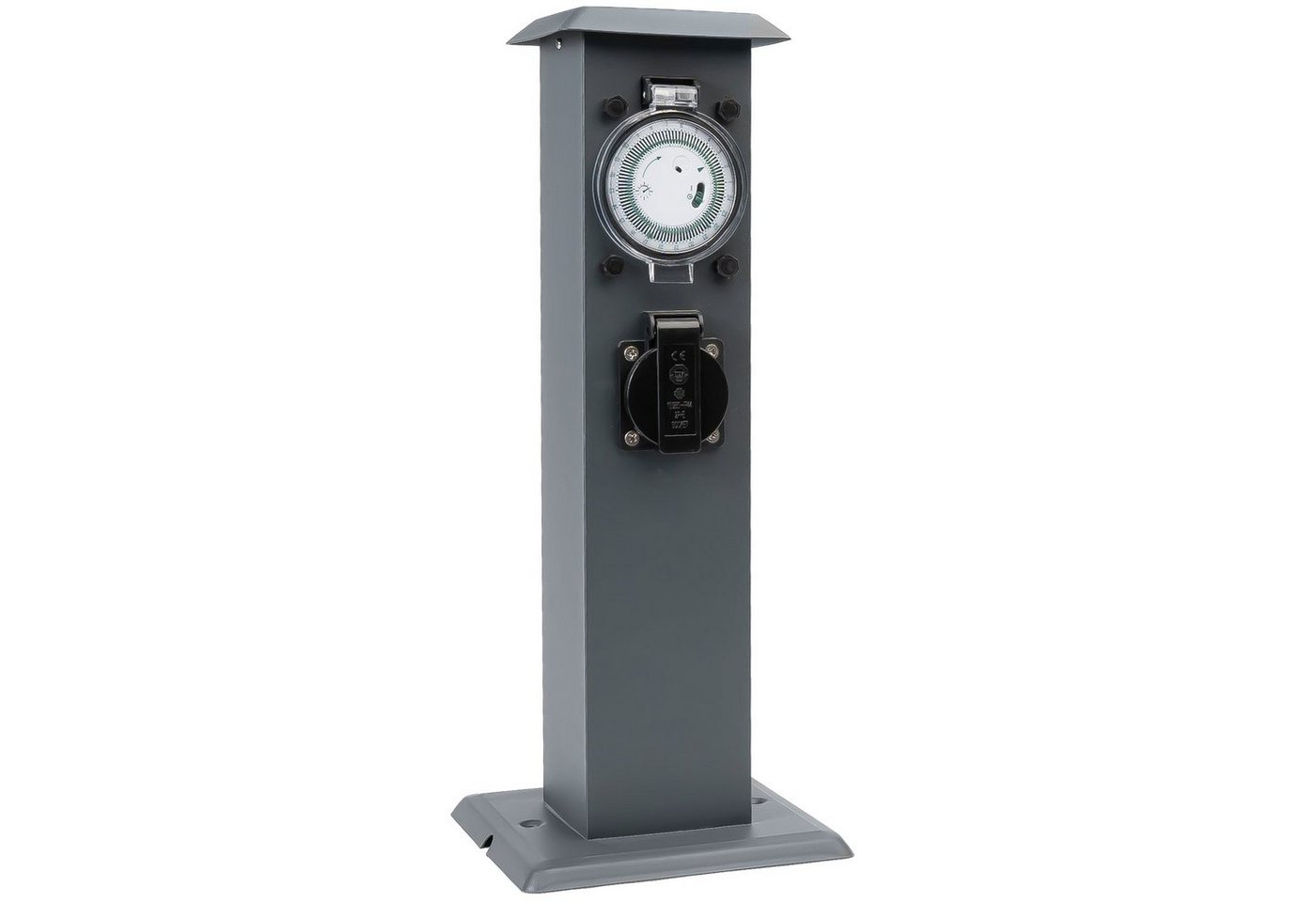 Grafner Gartensteckdose Steckdosensäule Edelstahl Timer 2 Außensteckdosen Gartensteckdose, Anthrazit, Edelstahl, ca. 8 x 8 x 40 cm Grafner Gartensteckdose Steckdosensäule Edelstahl Timer 2 Außensteckdosen Gartensteckdose, Anthrazit, Edelstahl, ca. 8 x 8 x 40 cm von Grafner