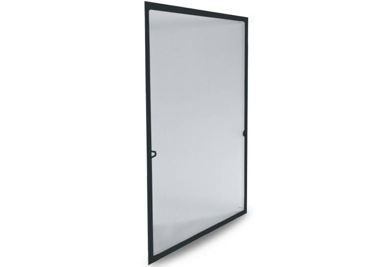 Grafner Insektenschutz-Fensterrahmen Insektenschutz Fenster Fliegengitter 80x100 cm anthrazit, LxB 100cm x 80cm, Anthrazit von Grafner
