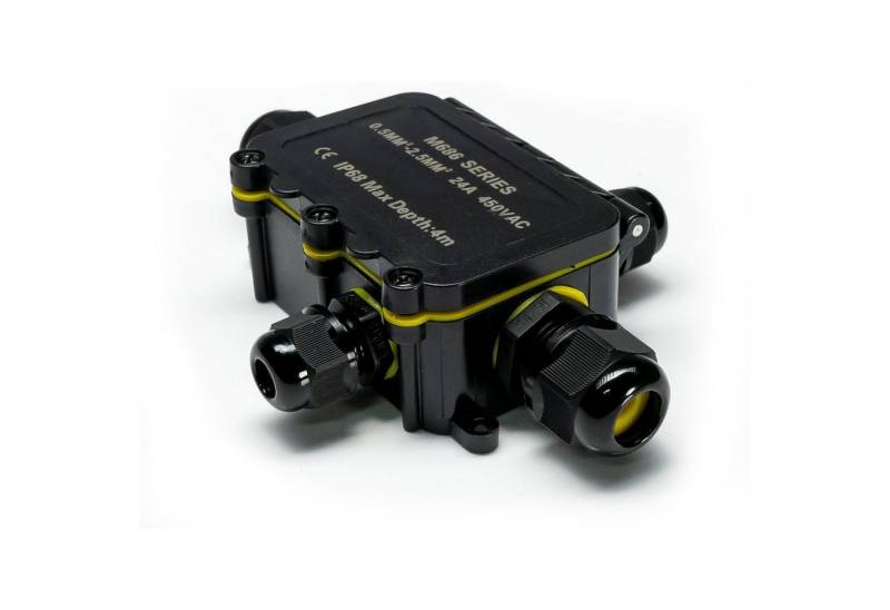 Grafner Kabelbox Verteilerdose Wasserdicht 4 Polig IP68 Abzweigdose Kabelverbinder, 4 Polig von Grafner