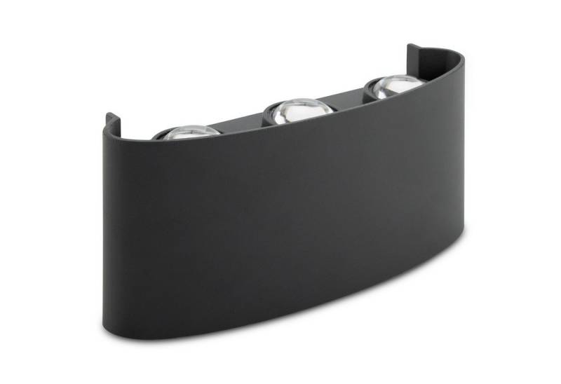 Grafner LED Wandleuchte Wandlampe LED Aluminium Up Down Außenleuchte Innenleuchte, LED fest integriert, Tageslichtweiß, 6 LEDs von Grafner