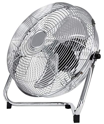 Grafner Metall Bodenventilator Ø31 cm im Retro-Stil, 55 Watt, mit 3 kraftvollen Stufen, verstellbarer Neigungswinkel, tragbar, 12 Zoll Standventilator Windmaschine Ventilator Retro von Grafner