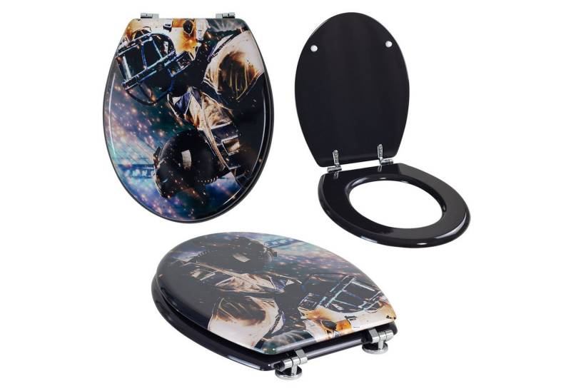 Grafner WC-Sitz WC Sitz aus MDF Toilettensitz mit Absenkautomatik verschiedene Motive, Absenkautomatik von Grafner