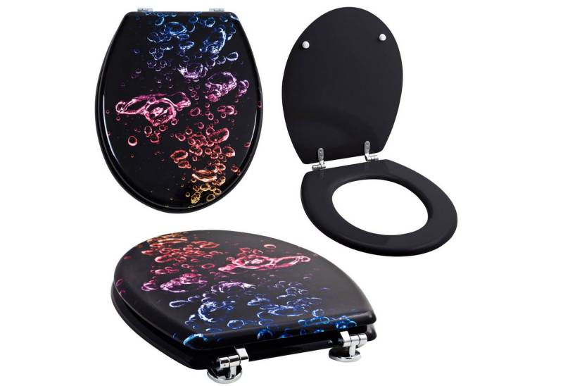 Grafner WC-Sitz WC Sitz aus MDF Toilettensitz mit Absenkautomatik verschiedene Motive, Absenkautomatik von Grafner