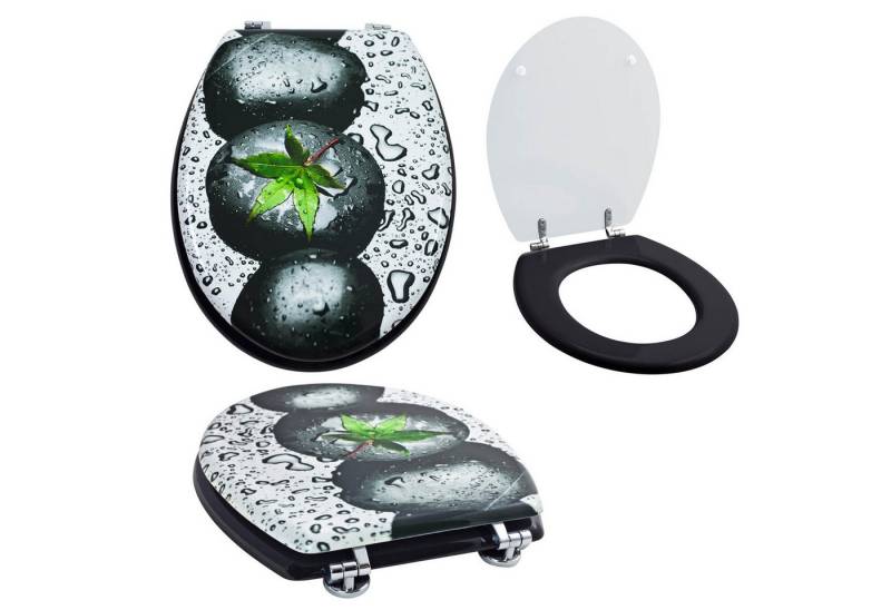 Grafner WC-Sitz WC Sitz aus MDF Toilettensitz mit Absenkautomatik verschiedene Motive, Absenkautomatik von Grafner