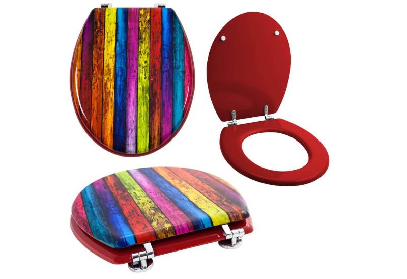 Grafner WC-Sitz WC Sitz aus MDF Toilettensitz mit Absenkautomatik verschiedene Motive, Absenkautomatik von Grafner