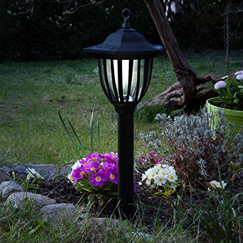 Grafner XXL LED Solar Standleuchte | 52 cm | schwarz | High-Power-LED'S | großer Akku | effizientes Solarpanel | Solar Leuchte Weg von Grafner