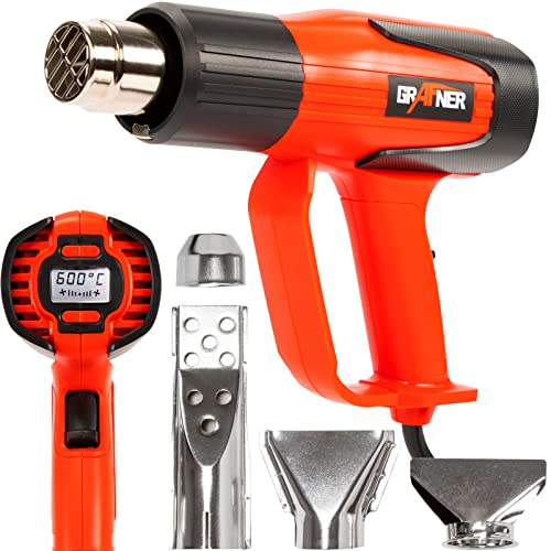 Grafner digitale Heißluftpistole mit LCD Anzeige, 2000 Watt, regulierbar 60-600 °C in 10 Grad Schritten, 4 Düsen, 300 – 500 Liter/min wählbar, Entlacken, Schrumpfen, Heißluftgebläse LED Display Grafner digitale Heißluftpistole mit LCD Anzeige, 2000 Watt, regulierbar 60-600 °C in 10 Grad Schritten, 4 Düsen, 300 – 500 Liter/min wählbar, Entlacken, Schrumpfen, Heißluftgebläse LED Display von Grafner