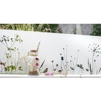 Fensterfolie Sichtschutzfolie in Sandstrahloptik Selbstklebend Blickdicht Mi Motiv Wildblumen Gräser G425 von Grafolex