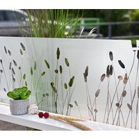 Selbstklebende Fensterfolie Sichtschutzfolie in Sandstrahloptik Motiv "Ziergräser" G422 von Grafolex